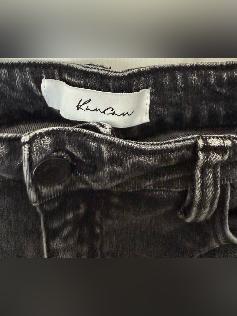 KanCan Women’s Size 11/29 Black Wash Skinny Jeans Frayed Hem - Picture 3 of 7